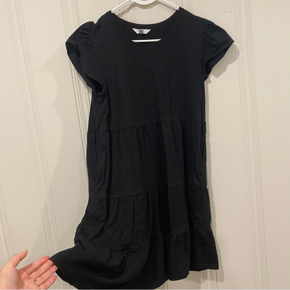 Time and Tru Black Midi Dress